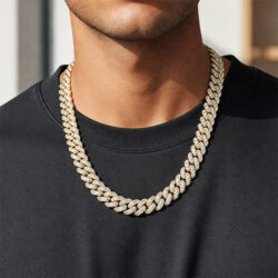 AV Chainz Jewelry Chains Necklaces Bracelets & More AVchainz Gold AVchainz 2 Row Stone Cuban Link – 8mm Model 2