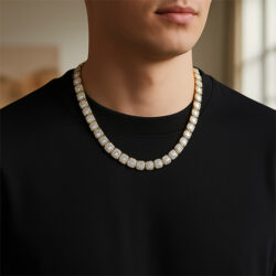 AV Chainz Jewelry Chains Necklaces Bracelets & More Gold AVchainz Cluster Tennis Chain – 7mm Model 2