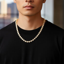 AV Chainz Jewelry Chains Necklaces Bracelets & More Gold Star Stone Tennis Chain - 6mm Model 2