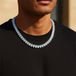 AV Chainz Jewelry Chains Necklaces Bracelets & More Silver AVchainz Teardrop Tennis Chain – 6mm Model 2