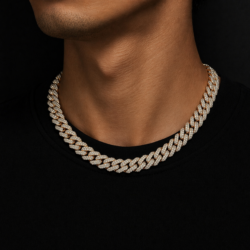 AVchainz Double Row Stone Cuban Link – 8mm